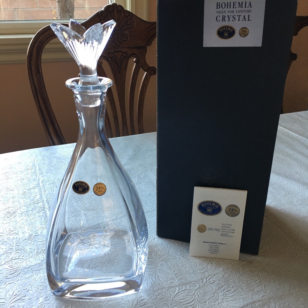 Brand new whiskey decanter.